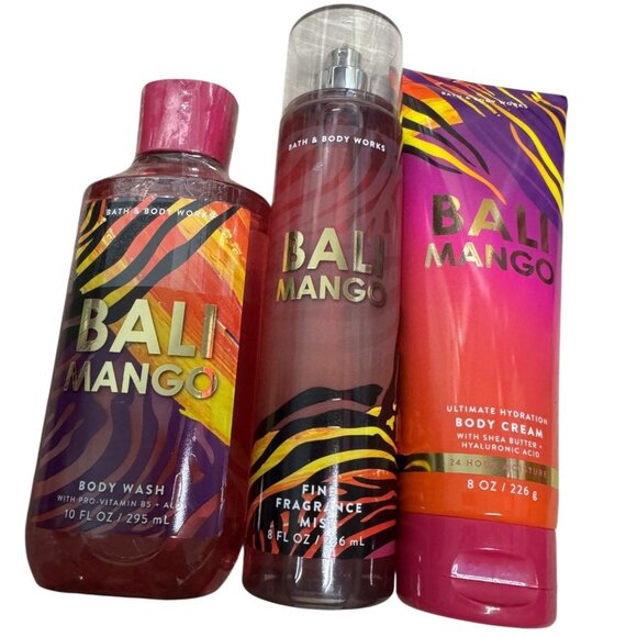 Bath & Body Works Bali Mango 3PC Set NEW - Picture 1 of 2